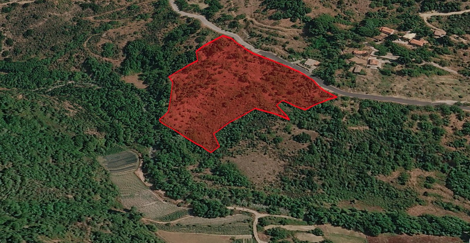 Plot in perspective on the slope